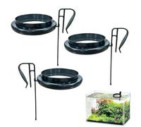 Anillo de alimentación para acuarios | 3 unidades de círculo de natación con cierre y sin fallos | Anillo de alimentación para el acuario sin marco Guppy Tortuga de agua dulce