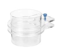 Anillo de alimentación para Peces de acrílico Transparente y Ajustable, alimentador de Peces para Acuario con Tubo de Altura Regulable, Tornillos de plástico duraderos y (70mm)