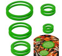 Anillo de alimentación para Peces - Juego de 10 Plantas flotantes para Acuario Coral, círculo de alimentación para Alimentos | Accesorios de cría Peces de Colores, Tortuga