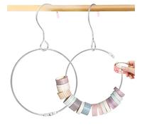 Anillo de almacenamiento de cinta Washi, D-Shaped Stainless Steel Ring for Easy Organizing | 2x Portable Outdoor Recreation, Versátil Washi Tape Hangable Holder For Wreaths, Mesh, Tape, Key