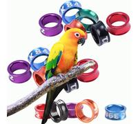 Anillo de Aluminio de Aluminio de Doble propósito: Seguimiento de Edad basado en Color + números aleatorios para la identificación de Pinzas/Canarios