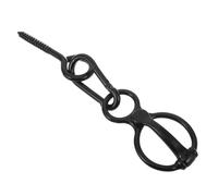 Anillo de Amarre con Perno de Ojo para Caballos de Acero Inoxidable | Negro, Sujeción Segura en Establo y Remolque, Uso en Lavado, Ayuda de Entrenamiento