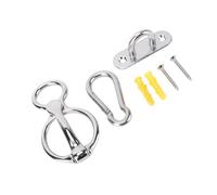 Anillo de Amarre de Seguridad para Bloqueador de Caballos, Amarres de Remolque de Metal Fuertes para Entrenar Caballos y Evitar Que Se Tire hacia Atrás para Remolque de (Doble Tornillo)