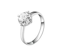 Anillo de amistad, anillos vintage unisex con forma redonda de moissanita dorada, regalos únicos para amigas y mujeres, H 1/2, Oro blanco de 9 quilates, Moissanita