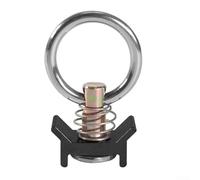 Anillo de anclaje de aleación de aluminio de 30 cm, perno único, sistema de montaje de liberación rápida para RV, remolque, cámper, control de carga, rieles de amarre (anillo de tracción negro)