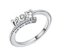 Anillo de anillo para mujer para mujer para siempre y niña, anillo con amor de madre para madres, anillos falsos, 9, Aluminio alloy, Sin piedras preciosas