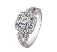 Anillo de apertura de princesa con diseño delicado, anillo de moda, anillo ligero de alta calidad, anillo para mujer, talla 8, 10, Zinc, Sin piedras preciosas