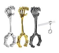 Anillo de Articulación para Sostenedor de Cigarrillos - 3 PCS Anillos de Soporte de Hueso de Mano, Accesorios para Fumar, Decoración de Hueso de Esqueleto, Regalos para Hombres y Mujeres