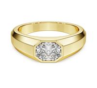 Anillo de banda Octagon, Diamantes creados en laboratorio (peso total de 1,0 quilates), Forma octagonal, Oro amarillo de 18 quilates 52