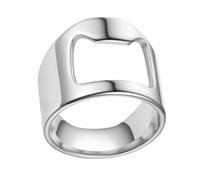 Anillo de barman, abrebotellas de anillo de barman - Herramienta creativa para bar de cerveza, elegante anillo de acero de titanio, abridor de botellas de cerveza portátil creativo para barman