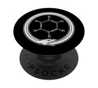 Anillo de benceno Ouroboros Símbolo de Ciencia de química orgánica PopSockets PopGrip Adhesivo