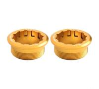 Anillo de bloqueo de aluminio CNC para casete de bicicleta para MicroSpline de 12 velocidades, cubierta ligera antideslizante para volante de inercia, 32 x 13 mm, paquete de 2, negro (dorado)