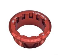 Anillo de bloqueo de casete de bicicleta, aleación de aluminio CNC, diseño antideslizante, para MicroSpline 12 velocidades, paquete de 2 (rojo)