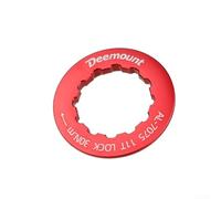 Anillo de bloqueo de casete para 8-11 velocidades, tapa superior de aluminio CNC 6061 11T, anillo de fijación de rueda libre de bicicleta de alta resistencia, elegante y ligero 28 g (rojo)