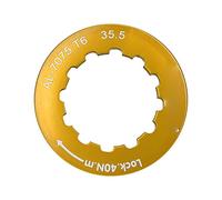 Anillo de bloqueo del casete del volante de la bicicleta Cassette del anillo de bloqueo Cassette Volante de la bicicleta Anillo de bloqueo de la aleación de aluminio Cubierta del (Oro)