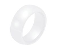Anillo de boda de cerámica simple de 8 mm de alto pulido, joyería de moda blanca, rosa y negra para hombres y mujeres.
