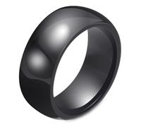 Anillo de boda de cerámica simple de 8 mm de alto pulido, joyería de moda blanca, rosa y negra para hombres y mujeres.