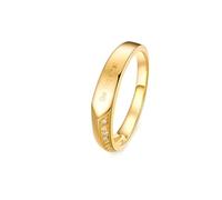 Anillo de Boda Oro 18K, Anillos Mujer Blanco Moissanita "Estar Juntos" Oro Amarillo 750 Talla 13,5