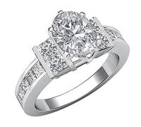 Anillo de boda simple de moda, anillo de boda clásico de diamante ovalado, anillo de boda, joyería para mujer, 7