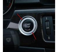 Anillo de botón de parada de motor de coche, para actualización de molduras interiores E90, cubierta decorativa para interruptor de botón, cubierta decorativa de aleación de aluminio para salpicadero