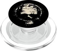 Anillo de Calavera de Bosque y Luna Surrealista Ghostly Gothic Horror Graphic PopSockets PopGrip para MagSafe
