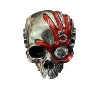 Anillo de calavera de cinco dedos, anillo de muerte vintage, joyería gótica negra, delicado anillo gótico para hombres y mujeres, Metal, Sin piedras preciosas