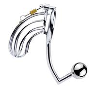 Anillo de cierre Cerradura para pene masculino, jaula para pene, gancho Anal, anillo para pene, dispositivo de máquina sexual, juego para adultos, herramientas para pareja Gay, Juguetes sexuales