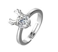 Anillo de ciervo con texto en inglés "Deer Is With You" The Ring Represents That I Have You All The Way, talla única, Metal