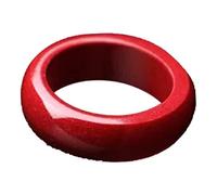 Anillo de cinabrio FengShui, anillo de cinabrio de 19 mm, anillo de vida de prosperidad de Feng Shui de cinabrio rojo for hombres y mujeres, anillo de cinabrio de joyería de riqueza de la suerte, trae