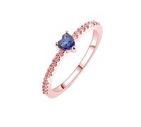 Anillo de circonita de imitación de amor completo para niñas y mujeres, anillo de círculo abierto, 8, Metal, Sin piedras preciosas