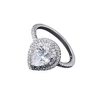 Anillo de circonita en forma de pera de regalo para mujer, 510 anillos de boda para mujer, manualidades, niños, 10, Gel de sílice, Sin piedra preciosa