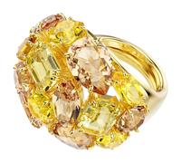 Anillo de cóctel Gema, Tallas mixtas, Amarillo, Acabado en oro de 18 quilates 50-55