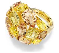 Anillo de cóctel Gema, Tallas mixtas, Amarillo, Baño tono oro 50-55