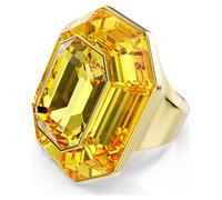 Anillo de cóctel Lucent, Forma octagonal, Amarillo, Baño tono oro 52