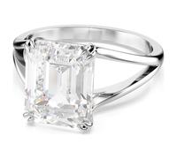 Anillo de cóctel Stilla, Talla octogonal, Blanco, Baño de rodio 60