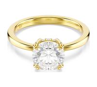 Swarovski Anillo de cóctel Stilla Attract, Talla redonda, Blanco, Baño tono oro