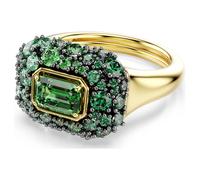 Anillo de cóctel Sublima, Talla octogonal, Verde, Acabado en oro de 18 quilates 50-55