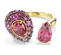 Anillo de cóctel Sublima, Talla pera, Rojo, Acabado en oro de 18 quilates 52
