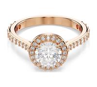 Anillo de cóctel Una Angelic, Talla redonda, Pavé, Blanco, Acabado en oro rosa de 18 quilates 58