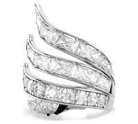 Anillo de cóctel Vienna, Tallas mixtas, Cisne, Blanco, Baño de rodio 55-60