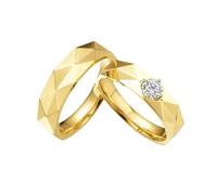 Anillo de compromiso, anillo de compromiso de oro amarillo con diamantes para mujer, regalos únicos, Z 1/2, Oro amarillo de 9 quilates, Sin piedras preciosas