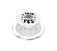 Anillo de Compromiso con Texto en inglés I Said Yes PopSockets PopGrip para MagSafe