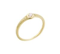 Anillo de compromiso de oro amarillo, anillos occidentales, diseño de cadena solitaria con sol con ópalo para mujer, U 1/2, Oro amarillo de 14 quilates, Ópalo