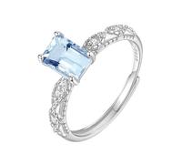 Anillo De Compromiso De Plata De Ley 925 Para Mujer, Con Amatista, Citrino, Topacio, Peridoto Y Rubí De Corte Esmeralda Natural, Ajustable, De Lujo, Con Circonita Cúbica, Promesa De Boda Y Topacio