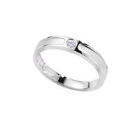 Anillo de compromiso para hombre con diamantes de oro blanco y PT950 con diamantes de 0,05 ct talla sólida no chapada moda para tía Año Nuevo Joyería, 69, Pt950, Diamante