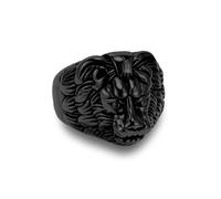 Anillo de compromiso para hombre, madera, acero inoxidable, 20 mm de ancho, estilo vintage, cabeza de león, hip hop, para hombre, Metal, Sin piedra preciosa
