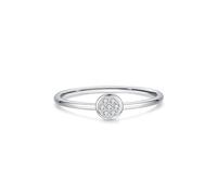 Anillo de compromiso para mujer, de propuesta de matrimonio, con diamantes, plata de 14 quilates, oro blanco, talla 52 (16,6)
