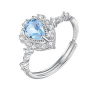 Anillo De Compromiso Solitario Con Halo De Lágrima En Plata De Ley 925 Para Mujer, Anillo De Piedra Preciosa Natural Con Corte De Pera, Banda De Hoja De Circonita Cúbica, Compromiso De Boda, Banda