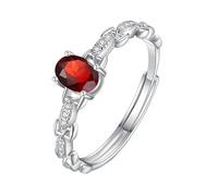 Anillo De Compromiso Solitario Con Halo De Plata Esterlina 925 Para Mujer, Anillo De Piedras Preciosas Naturales De Corte Ovalado, Banda De Eslabones Cubanos De Lujo Con Circonita Cúbica, Banda De