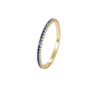 Anillo de compromiso único para mujer, anillos de compromiso de eternidad, forma redonda, regalos para amigas y mujeres únicos, I 1/2, Oro amarillo de 18 quilates, Zafiro creado en laboratorio.